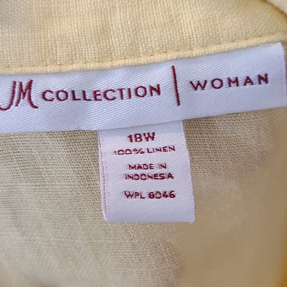 Jm Collection Button Front Roll Tab Sleeve Shirt … - image 8